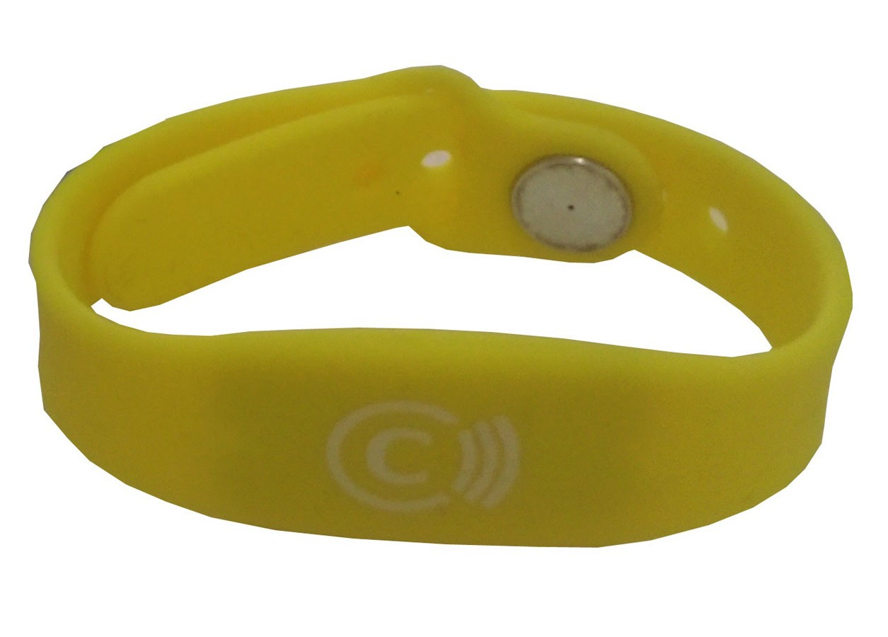 C1 Mf (13.56 Mhz) Yellow Silicone Wristband